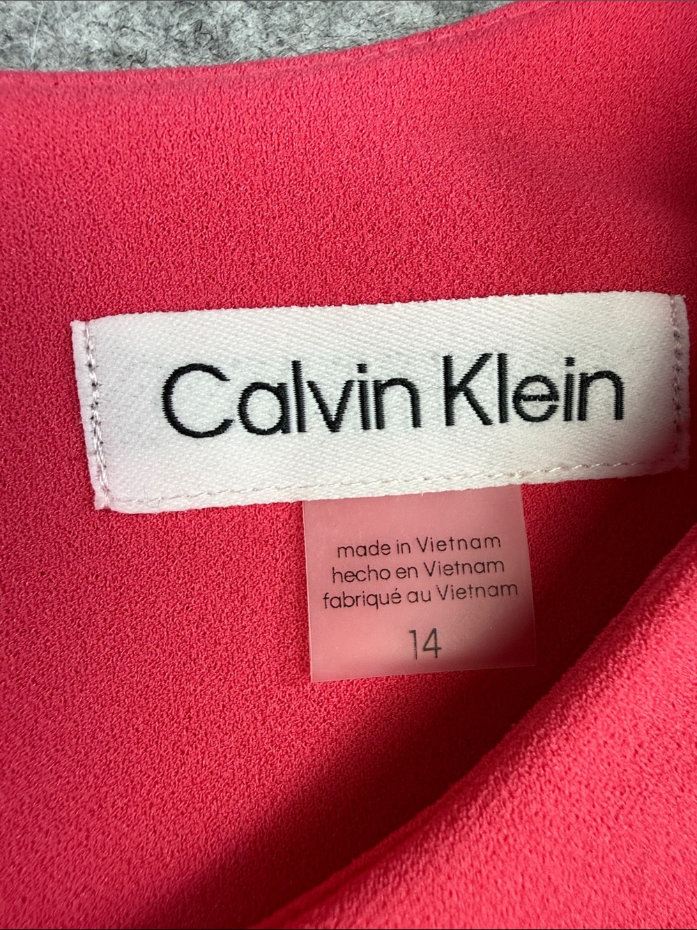 Calvin Klein Hot Pink Ruffled-Sleeve Midi Dress - Picture 2 of 6